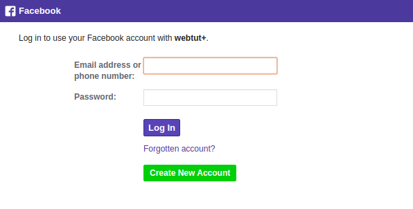 Create Facebook login for your website