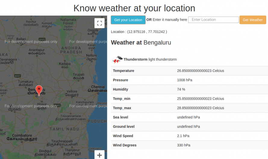 Know weather information by php and weather api